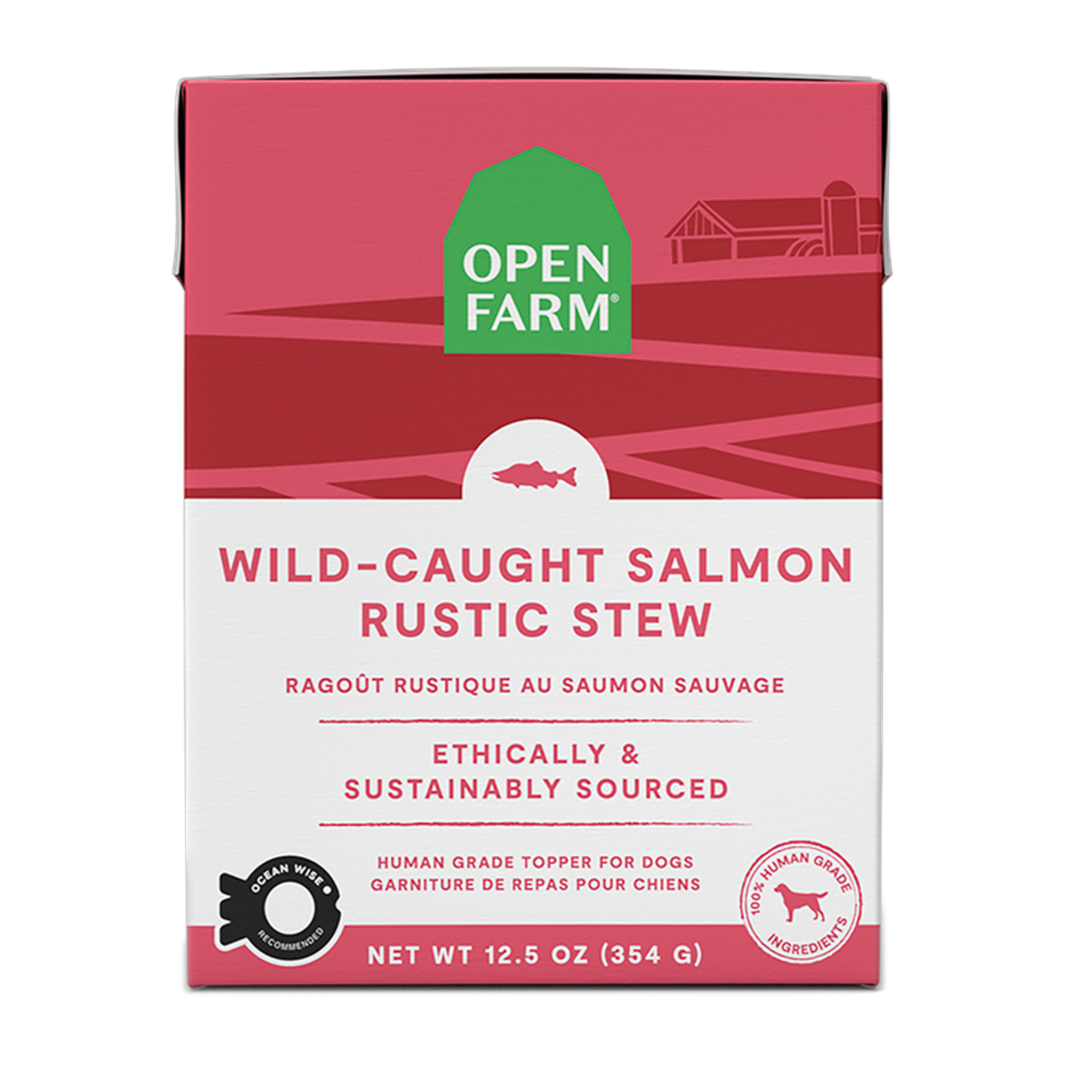 Open Farm Wild-Caught Salmon Rustic Stew Topper for Dogs 12.5 oz carton