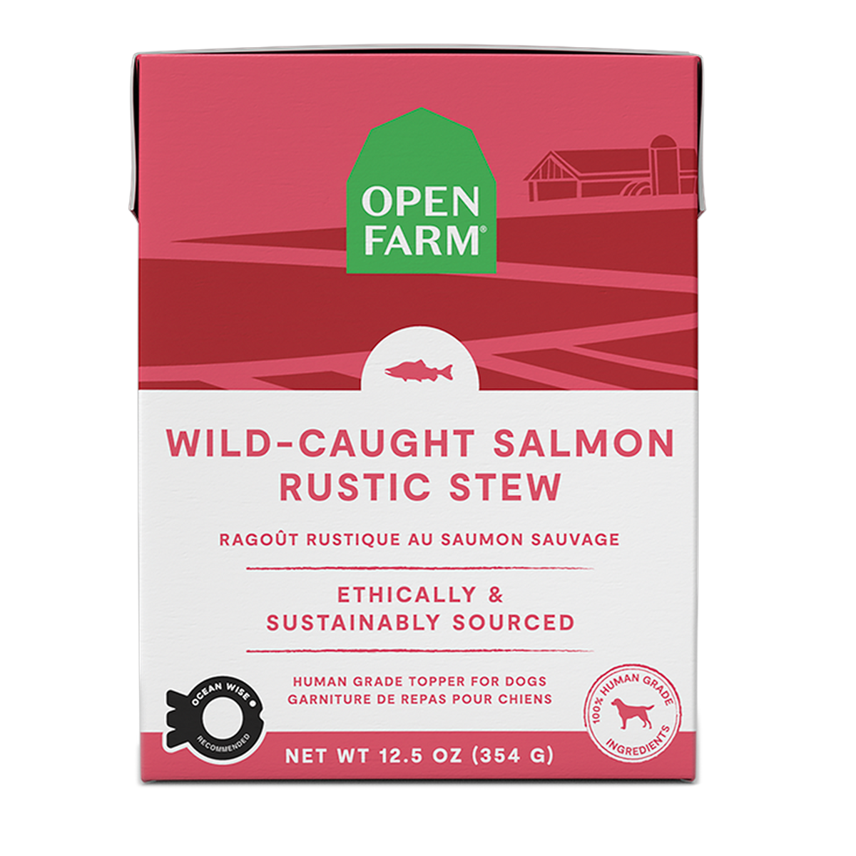 Open Farm Wild-Caught Salmon Rustic Stew Topper for Dogs -- 12.5 oz carton