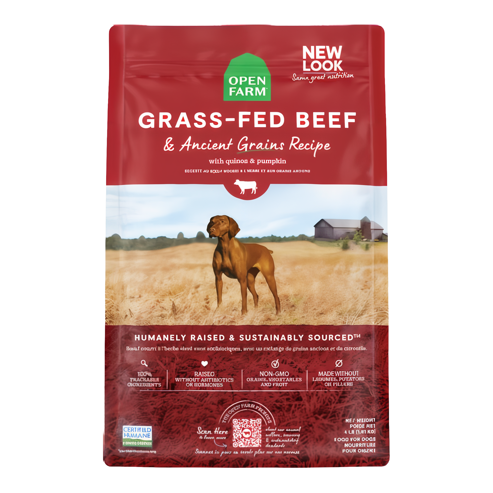 Open Farm Grass-Fed Beef & Ancient Grains Kibble Dog Food