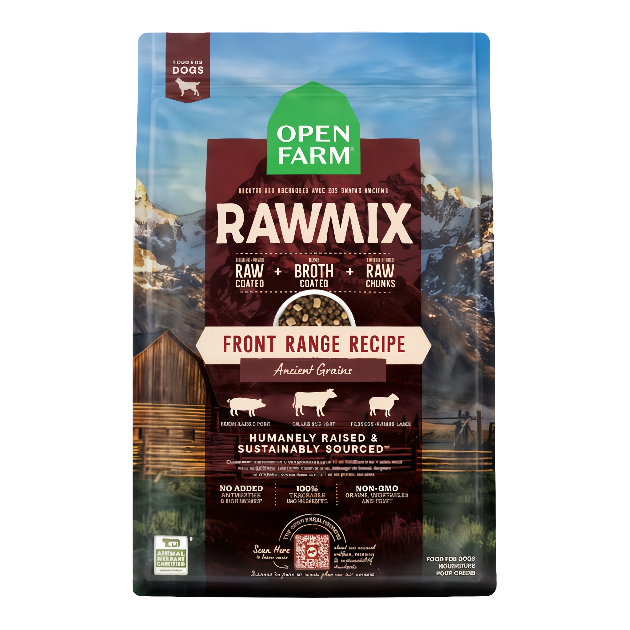 Open Farm RawMix Front Range Ancient Grain Kibble Dog Food
