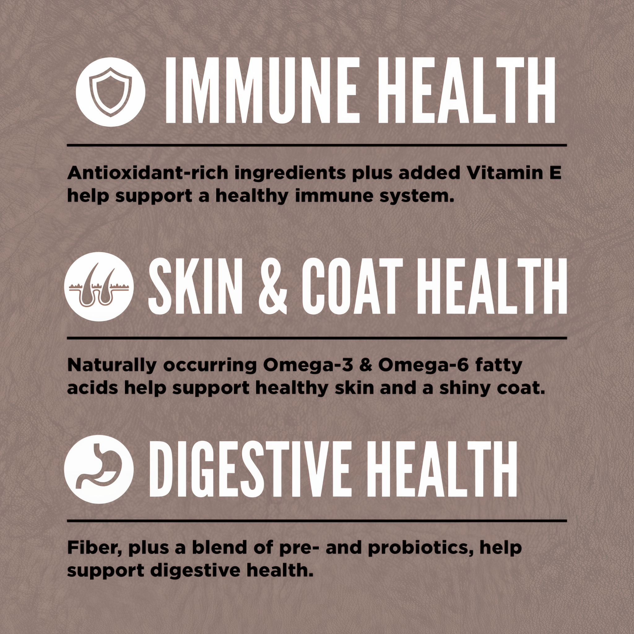 Orijen Regional Red dog food benefits for immune health, skin and coat health, and digestive health