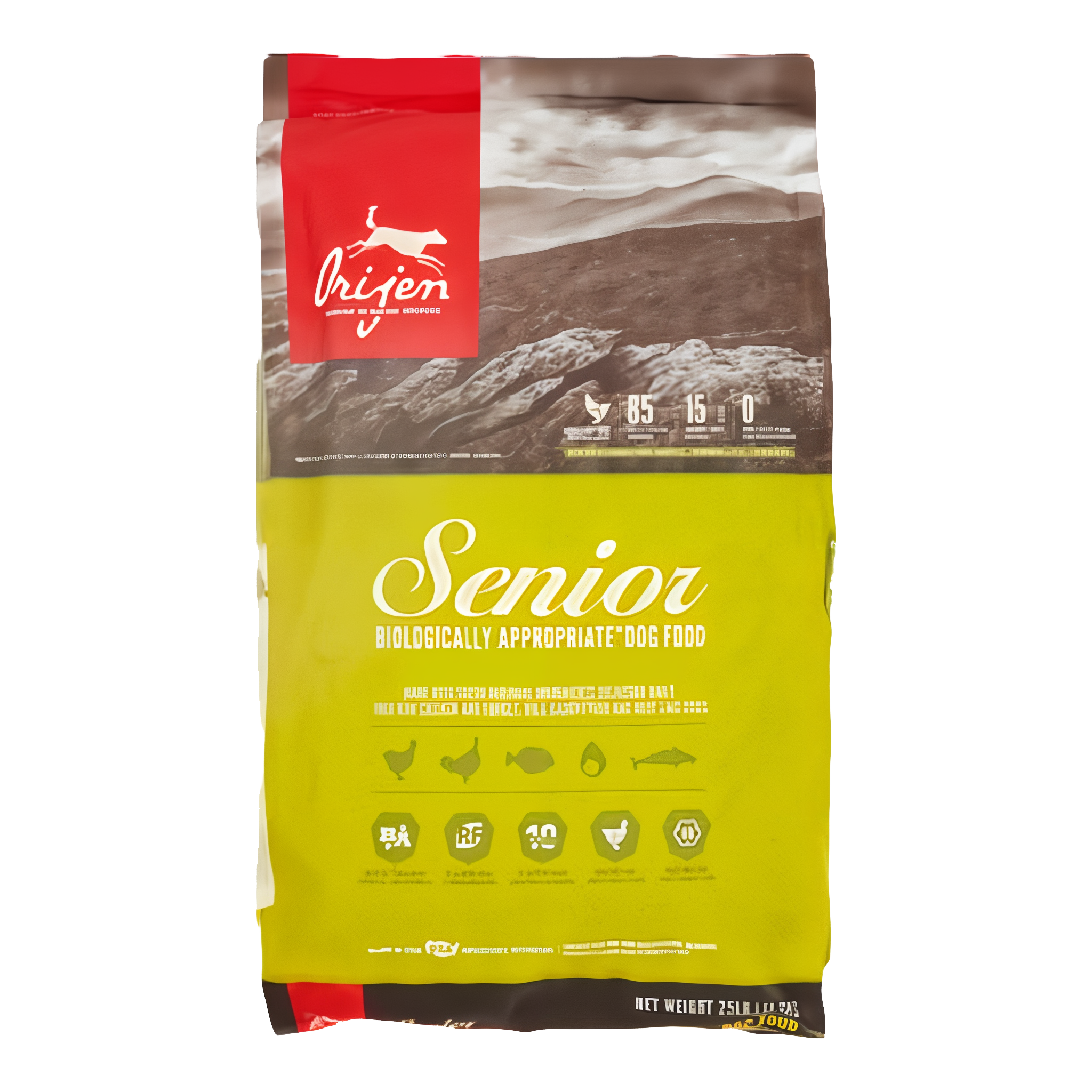 Orijen Senior Biologically Appropriate Grain-Free Chicken Turkey & Fish Dry Dog Food