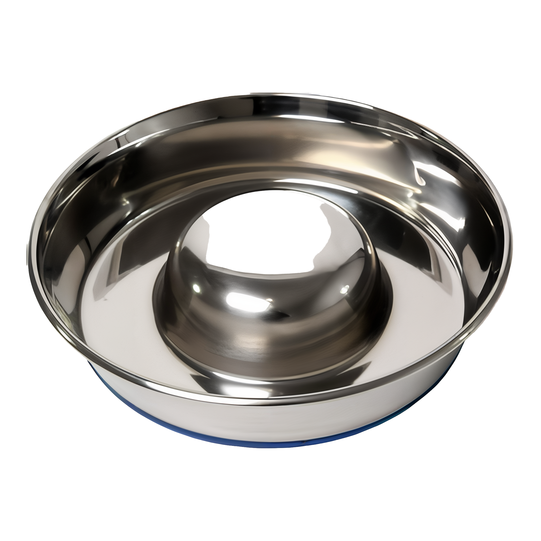 OurPets DuraPet Slow Feed Premium Stainless Steel Dog Bowl, large size. #Large