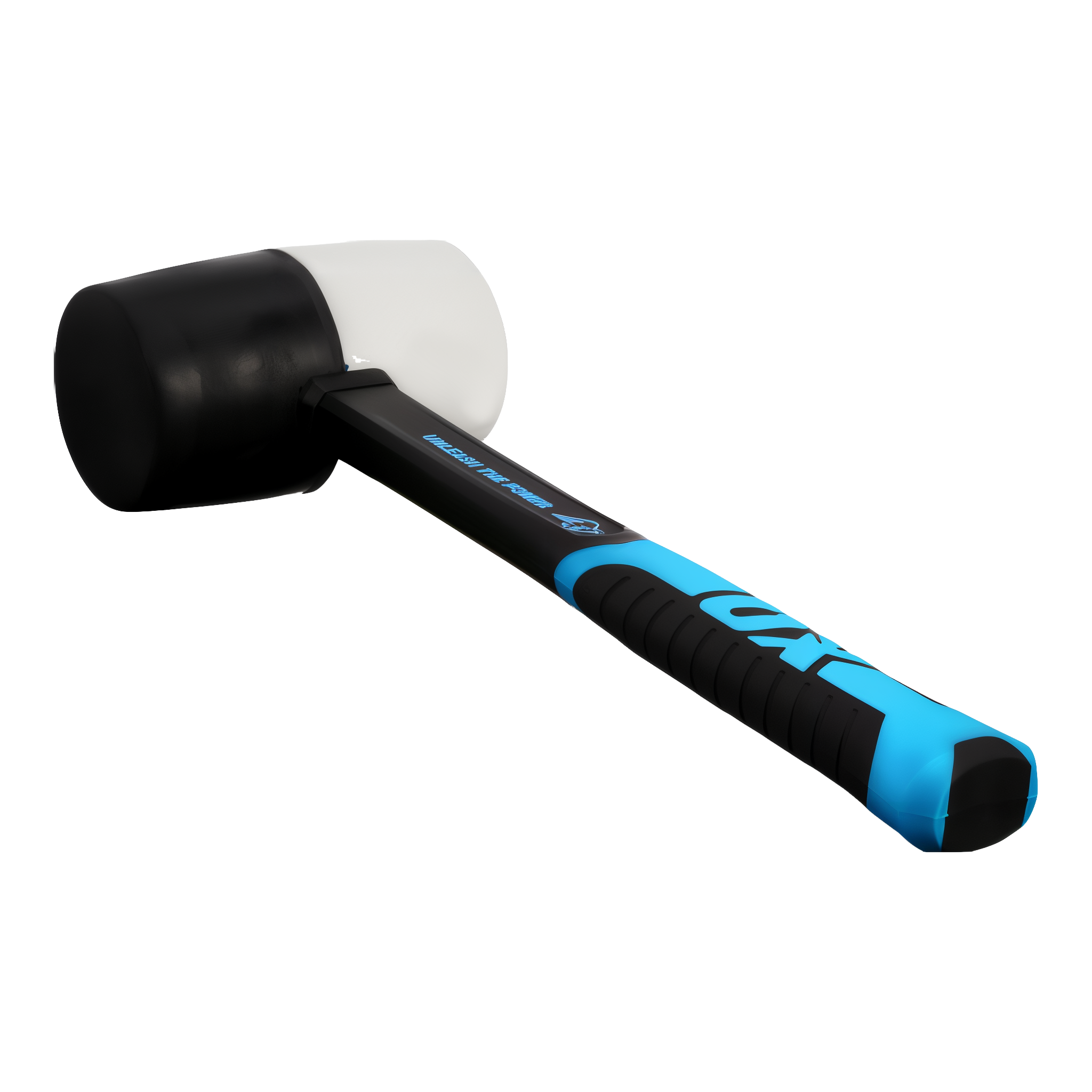 OX X Tools 24-inch Combination Rubber Mallet — black and white twin-face rubber mallet with fiberglass handle for paver setting and tile install
