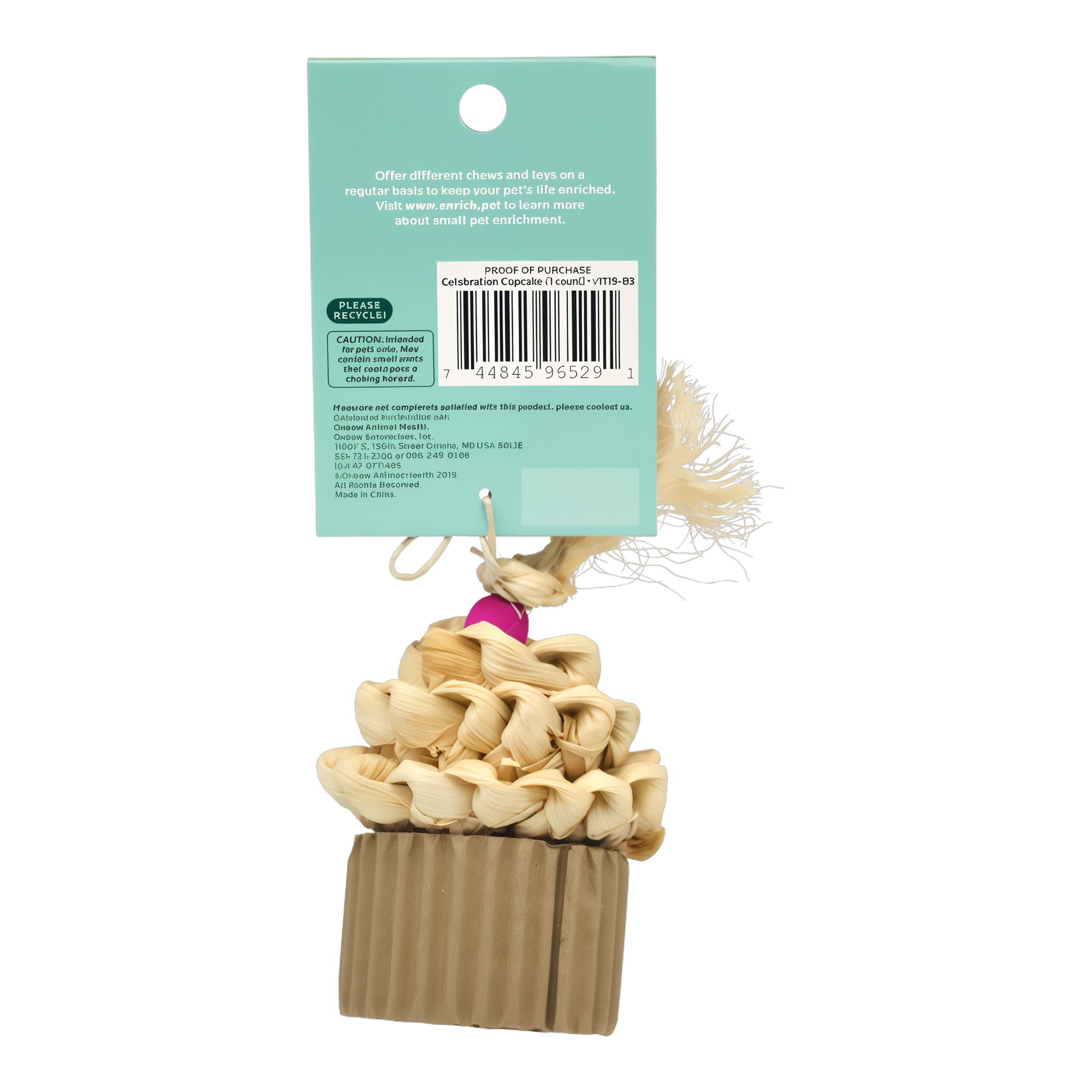 Back of the Celebration Cupcake packaging