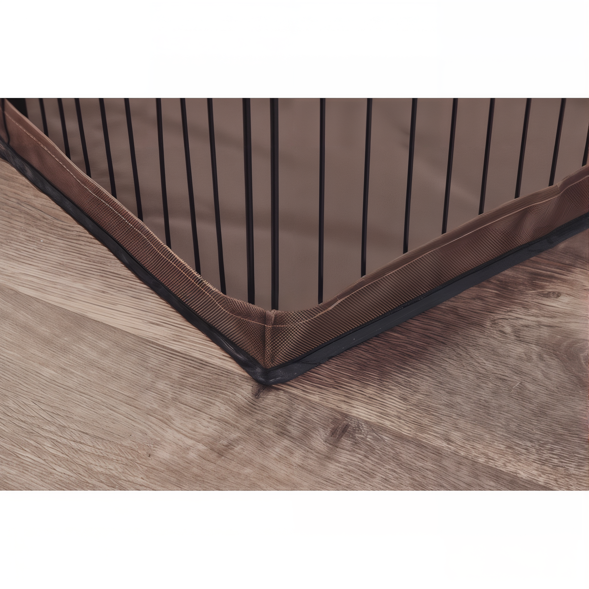 Attaching the floor cover to the play yard frame