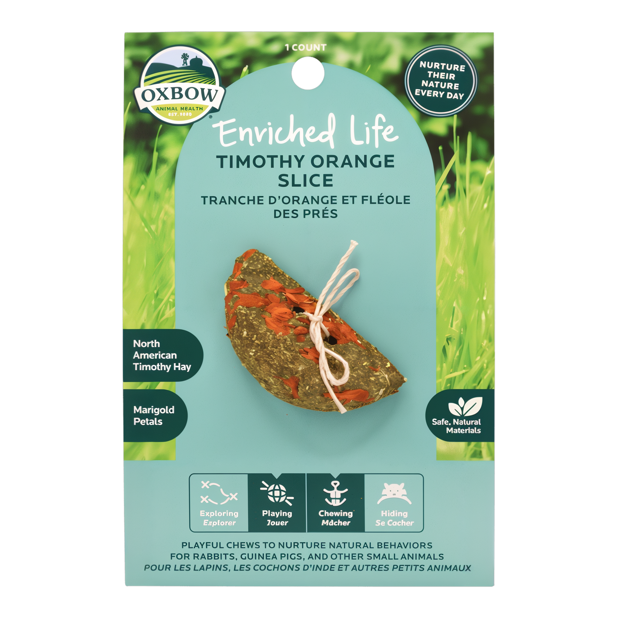 Oxbow Enriched Life Timothy Orange Slice in packaging