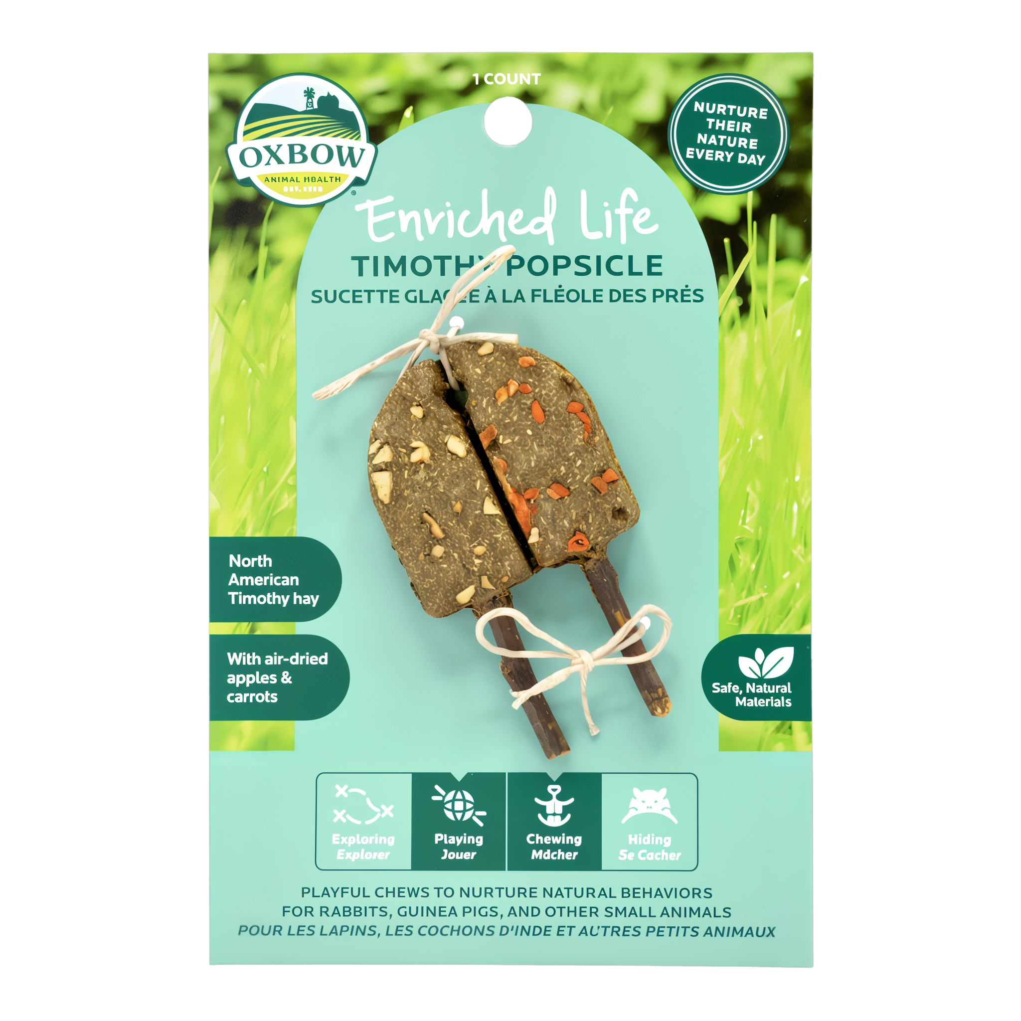 Oxbow Enriched Life Timothy Popsicle in packaging