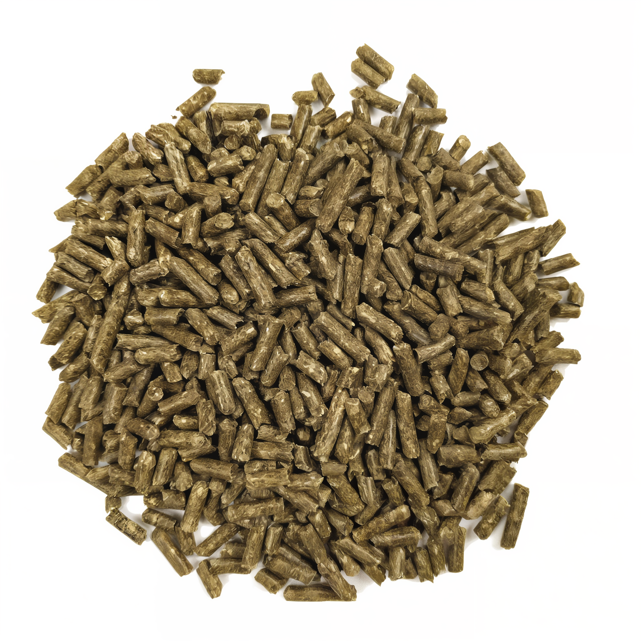 Closeup of alfalfa-based Essentials Young Rabbit pellets
