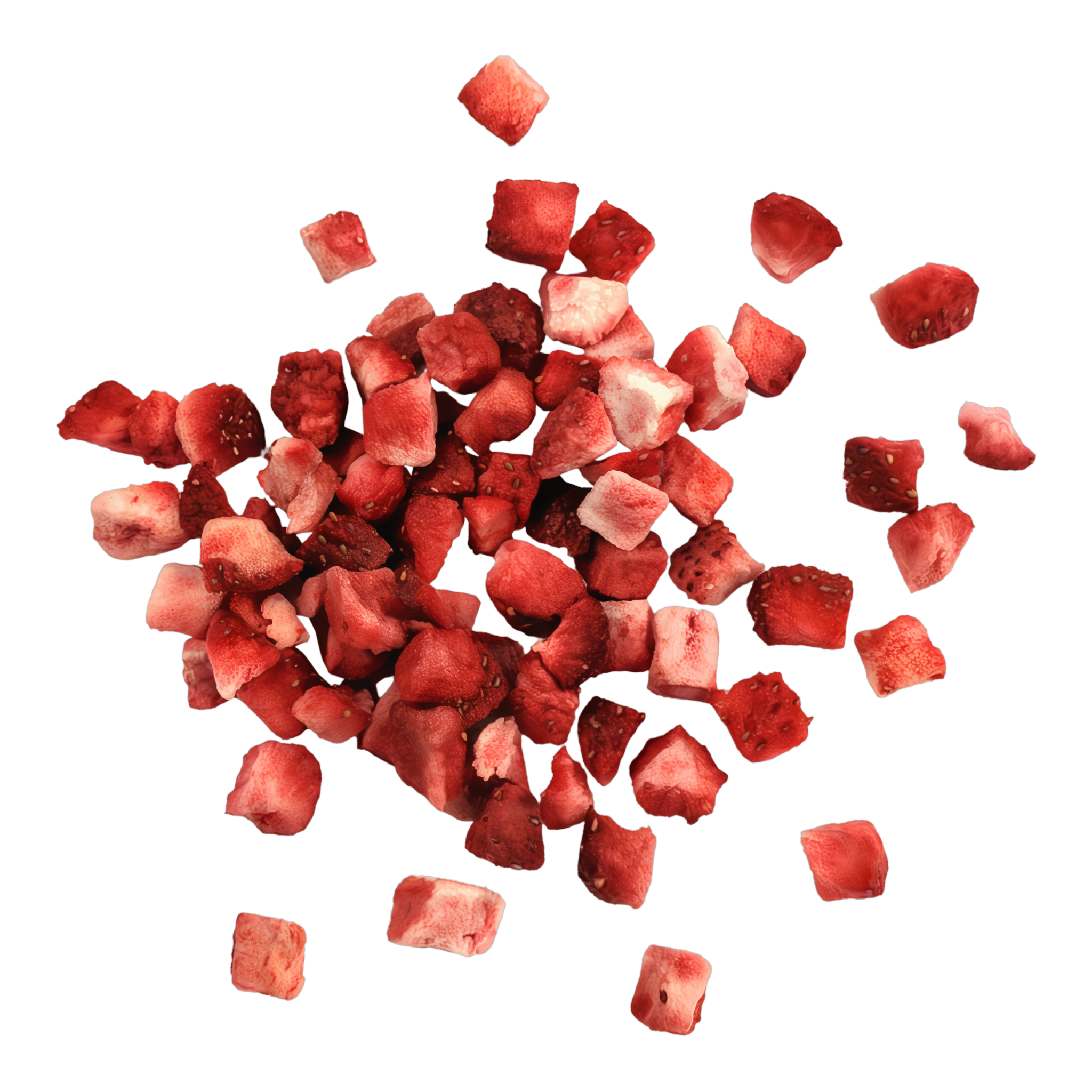 Freeze-dried strawberry pieces