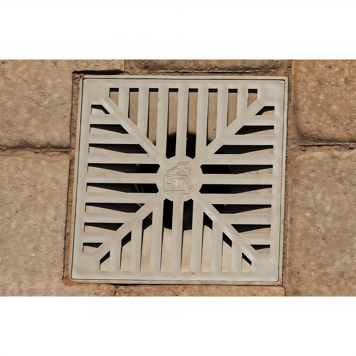 Pave Tool Quick-E-Adjustable Patio Drain Plastic -- lifestyle