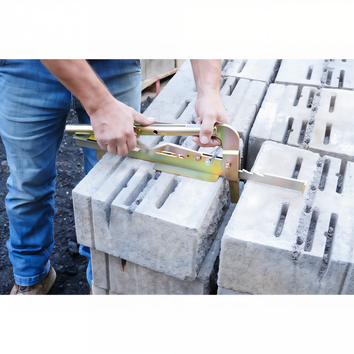 Pave Tool Quick-E-BL 180 Block Clamp -- lifestyle