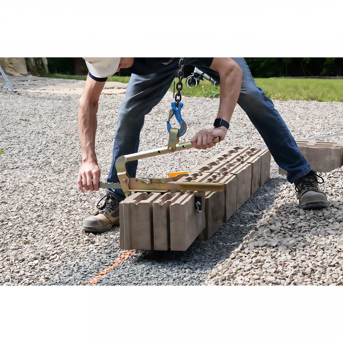 Pave Tool Quick-E-BL 180 Block Clamp -- lifestyle