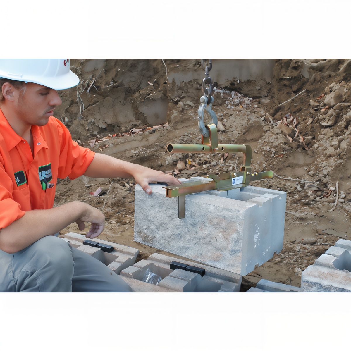 Pave Tool Quick-E-BL 180 Block Clamp -- lifestyle