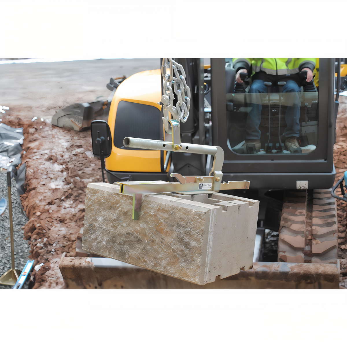 Pave Tool Quick-E-BL 180 Block Clamp -- lifestyle