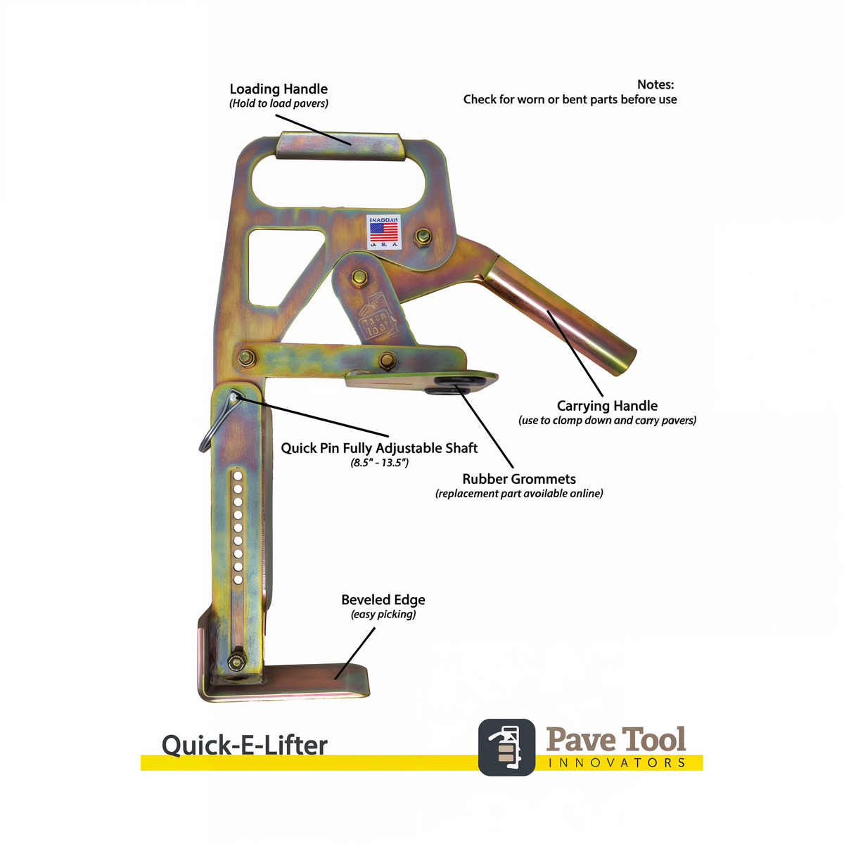 Pave Tool Quick-E-Lifters Set of 2 -- diagram