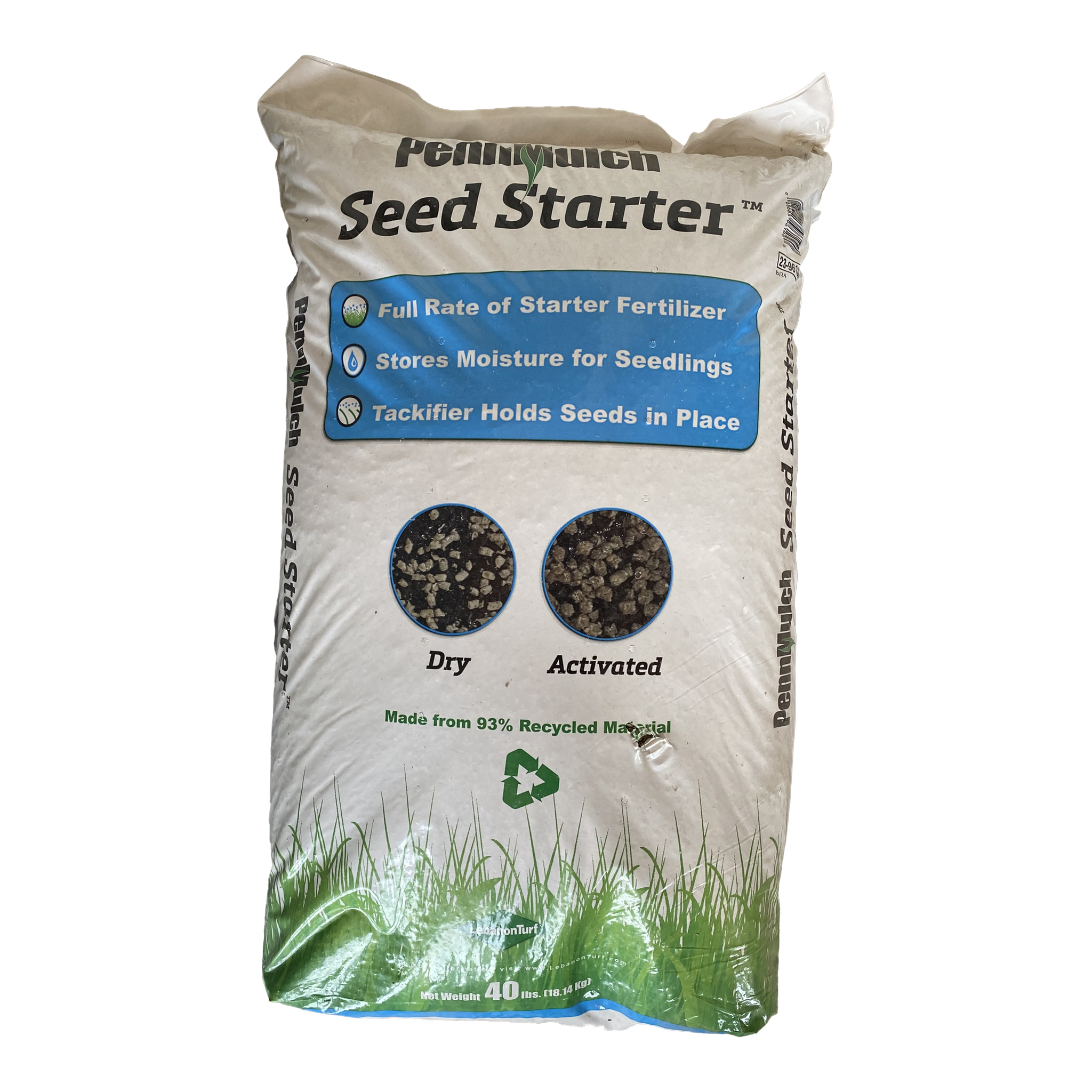 PennMulch Seed Starter pelleted seeding mulch with starter fertilizer, 40 lb bag #Per Bag
