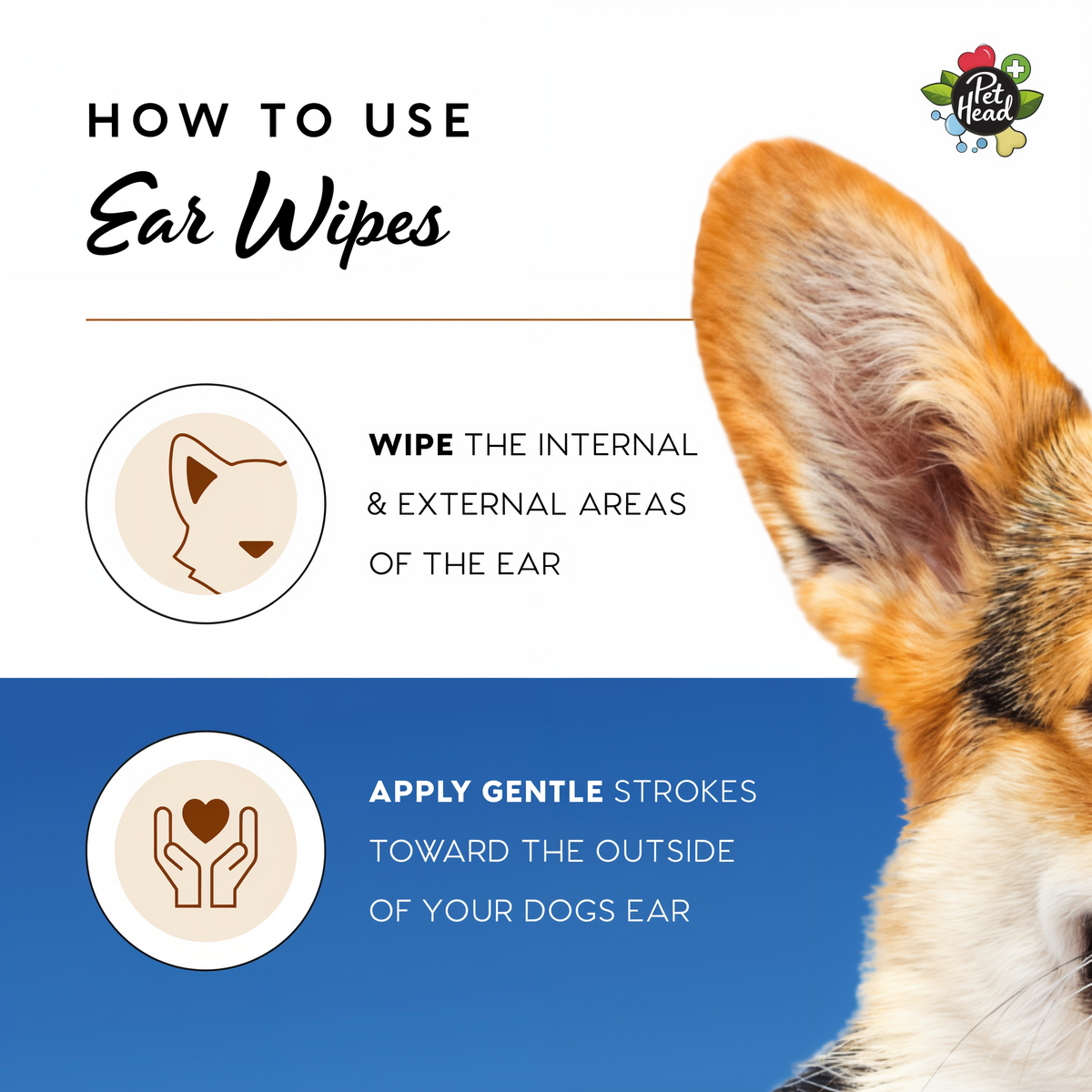 Pet Head Health Ear Wipes 30 ct -- other