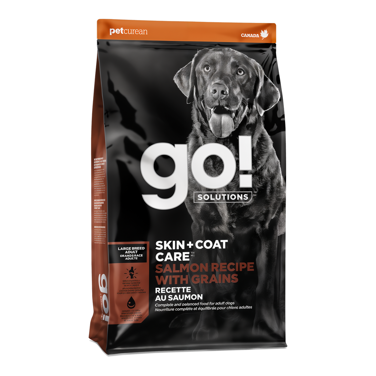 Go! Solutions Skin + Coat Care Large Breed Adult Salmon Recipe with Grains Dry Dog Food 25 lb -- product image
