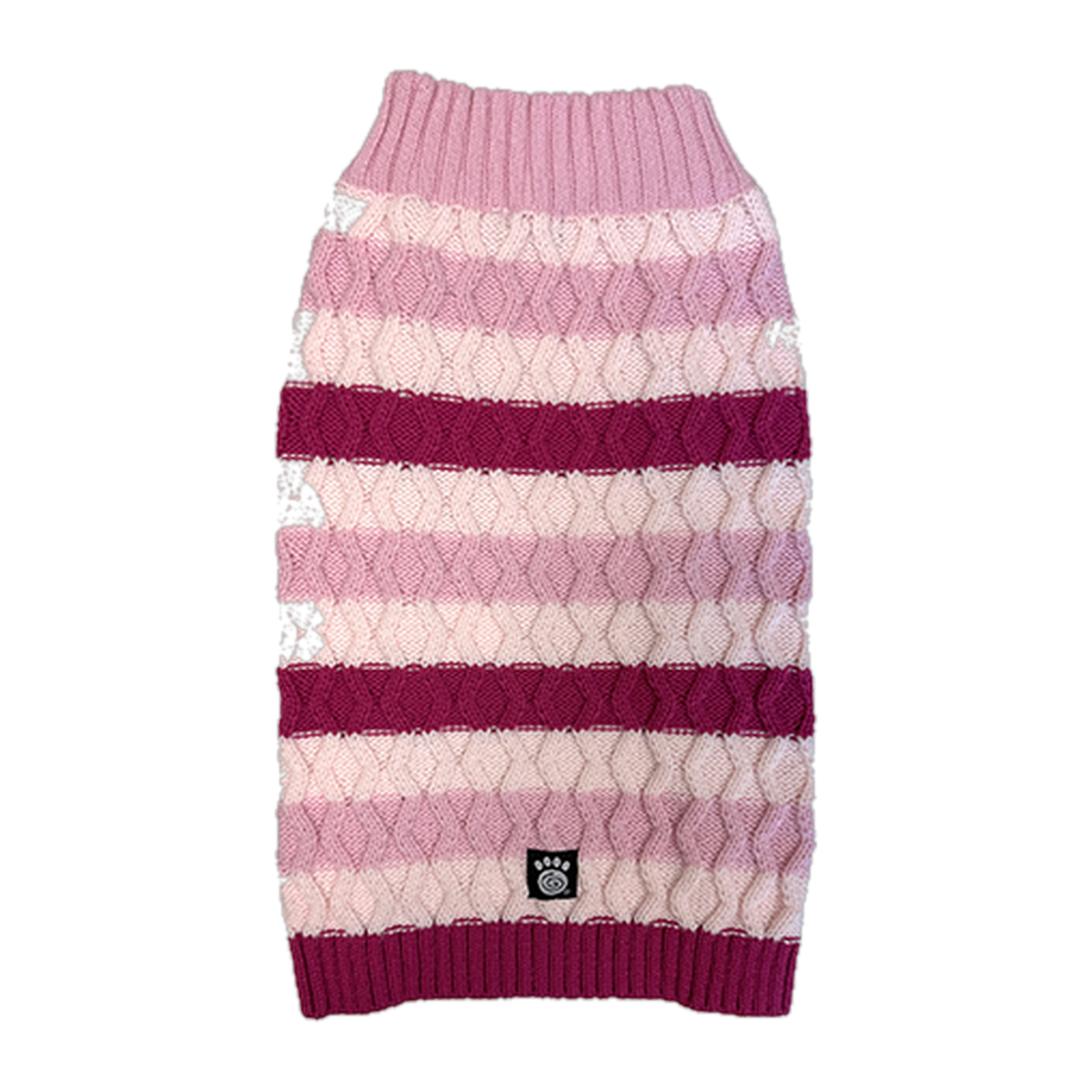 PetRageous Designs Striped Crewneck Dog Sweater Pink -- product image