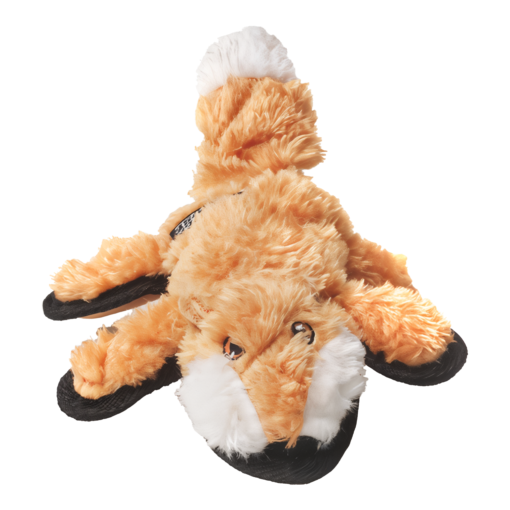 Power House large fox plush dog toy studio view 2