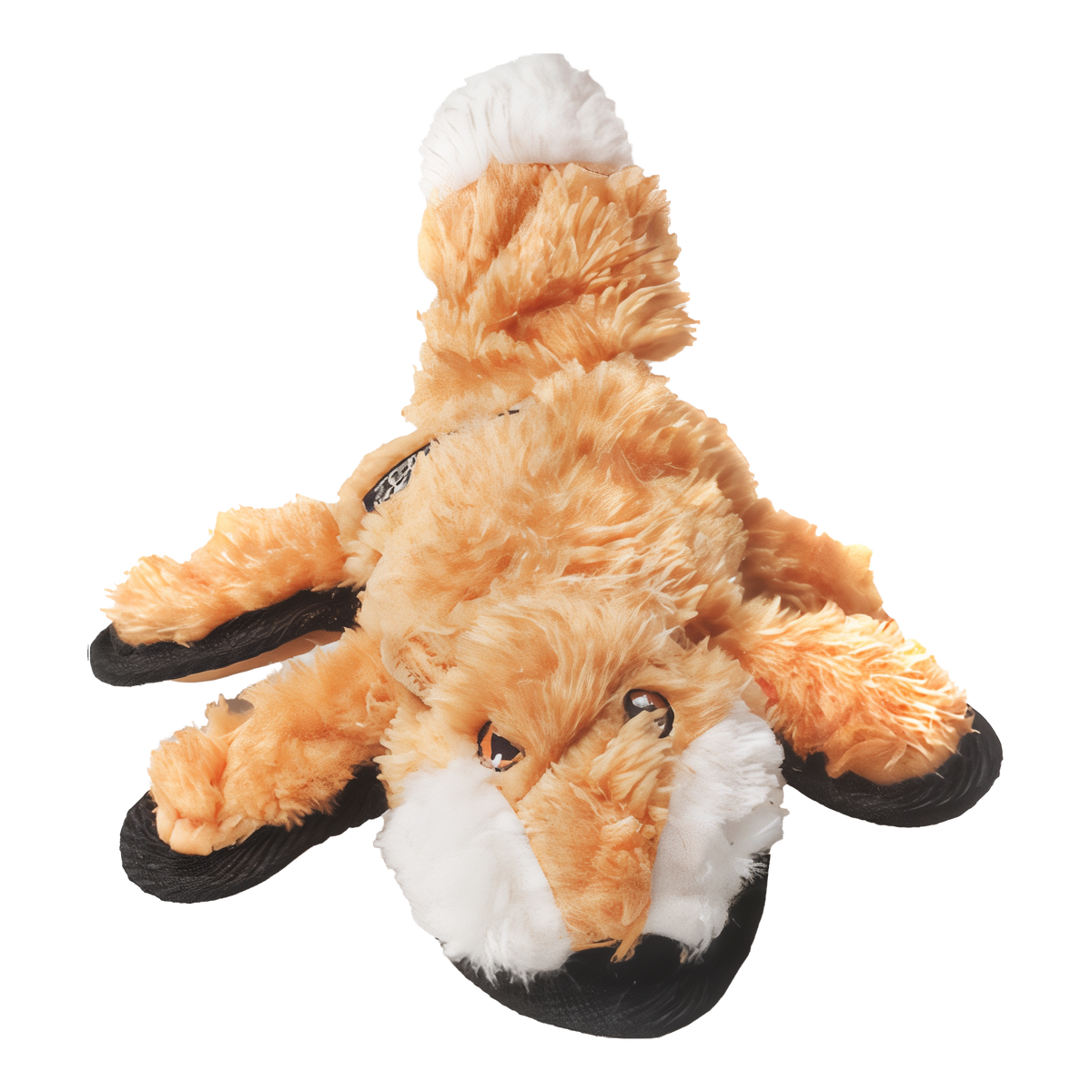 Power House mini fox plush dog toy studio view 2