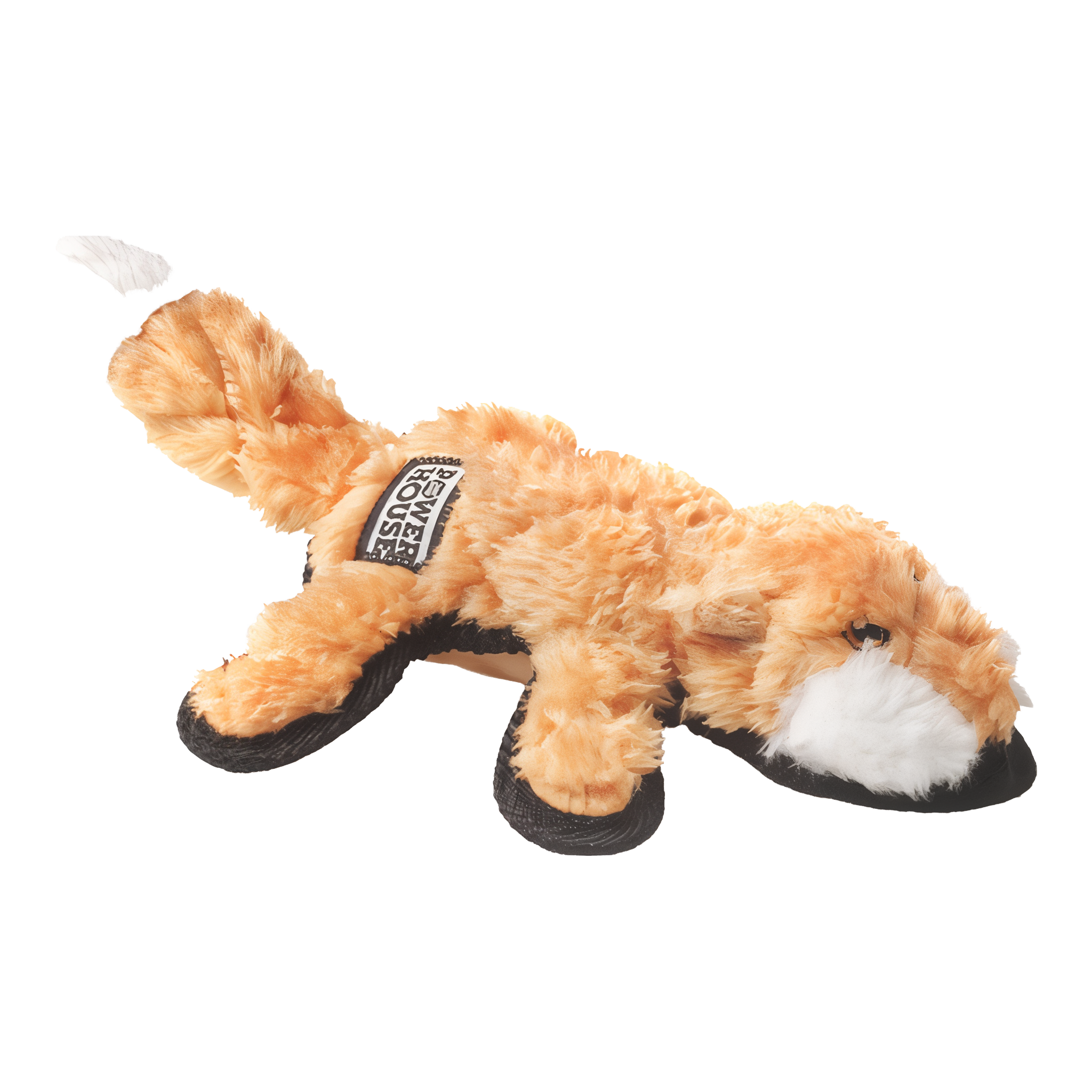Power House mini fox plush dog toy studio view 3