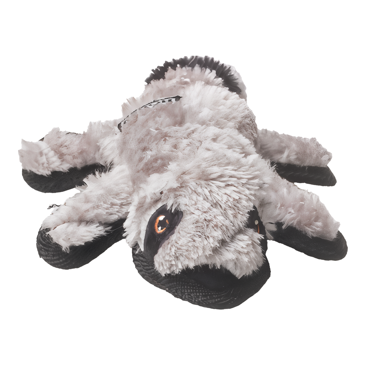 Power House mini raccoon plush dog toy studio view 2