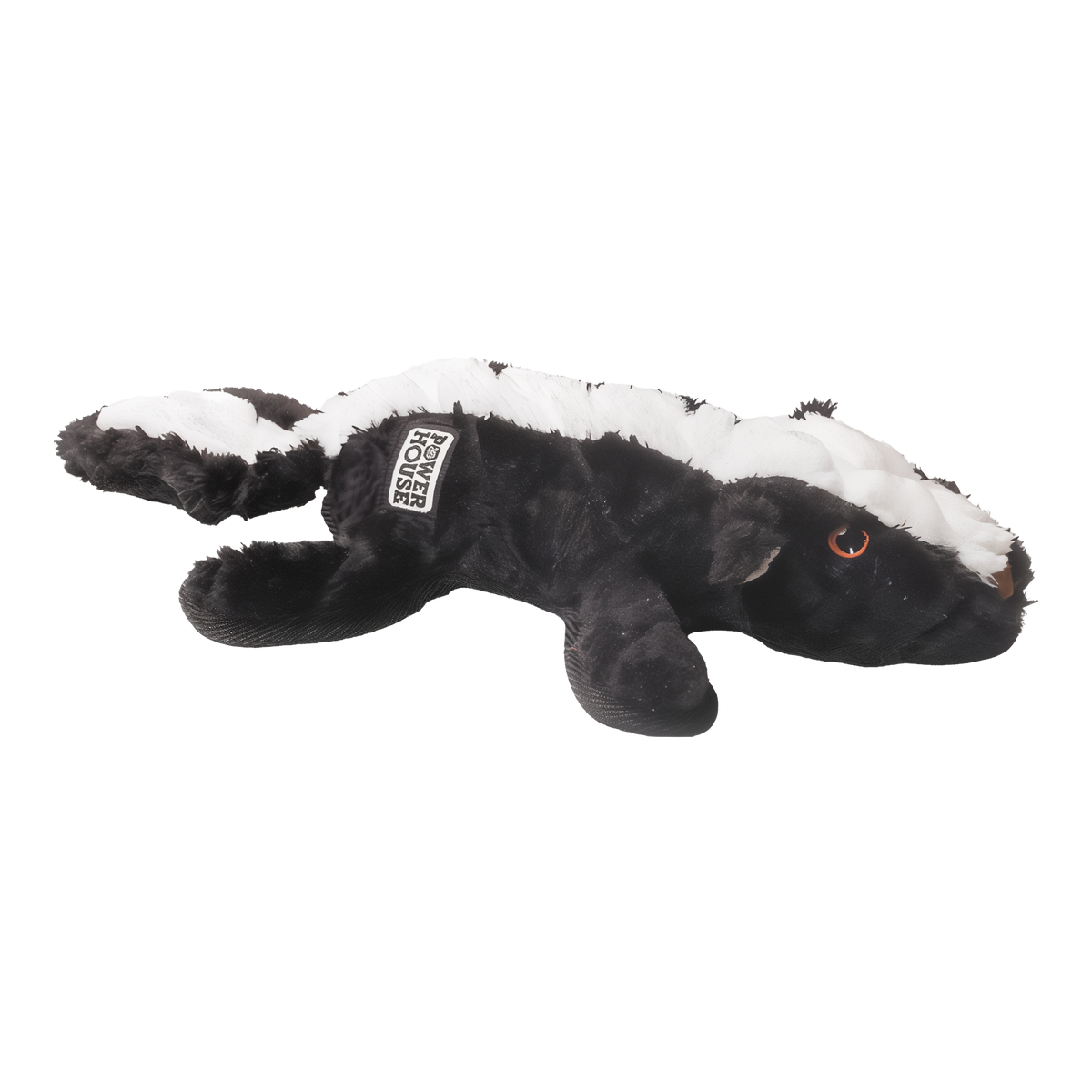 Power House mini skunk plush dog toy studio view 3