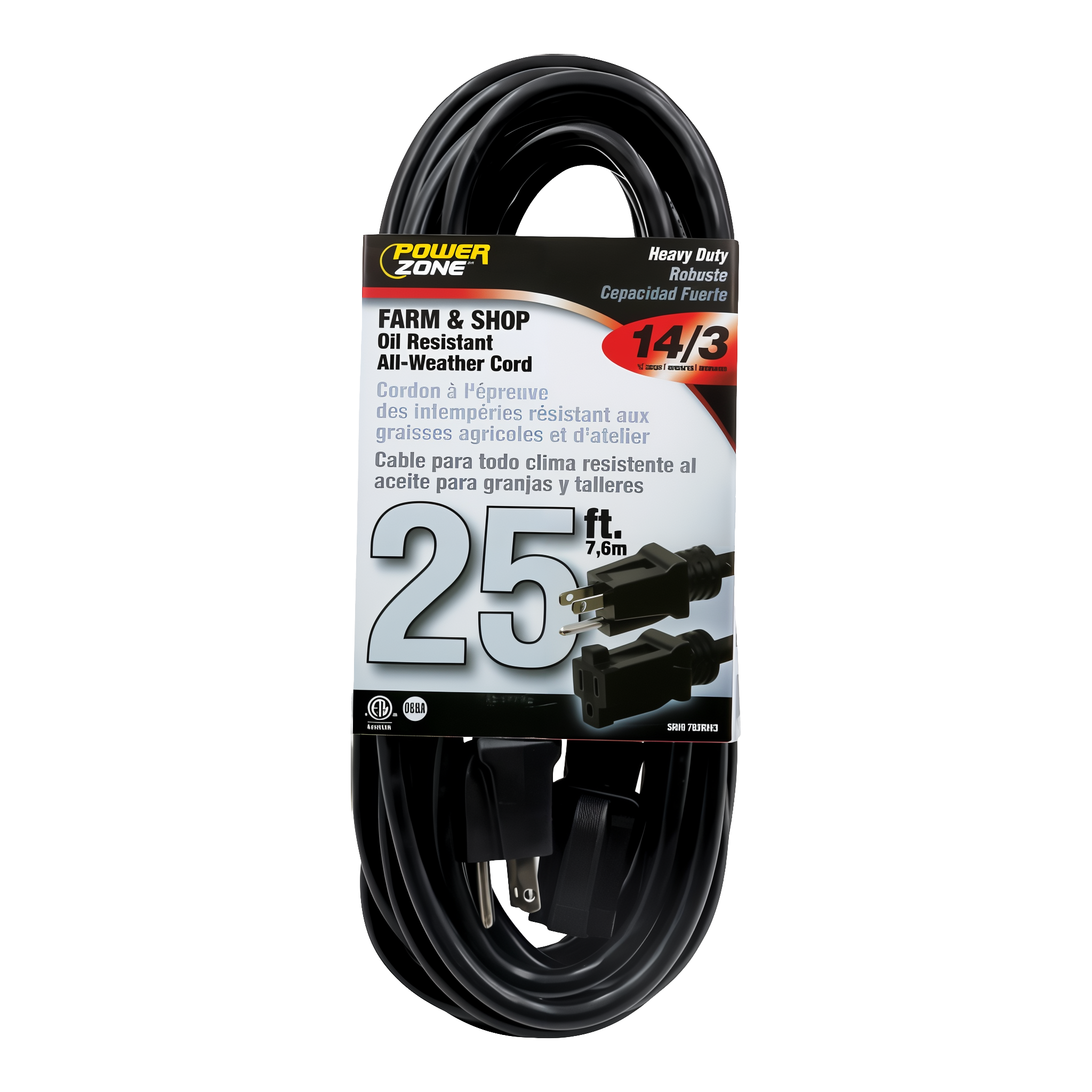 PowerZone Farm & Shop Oil-Resistant All-Weather Extension Cord