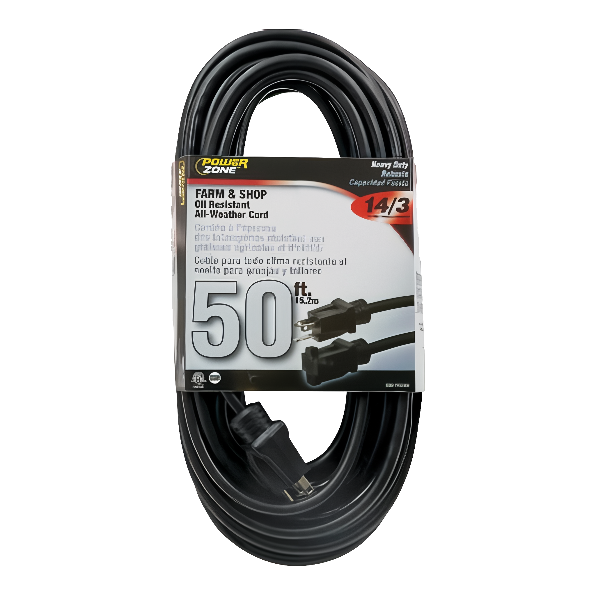 PowerZone Farm & Shop Oil-Resistant All-Weather Extension Cord