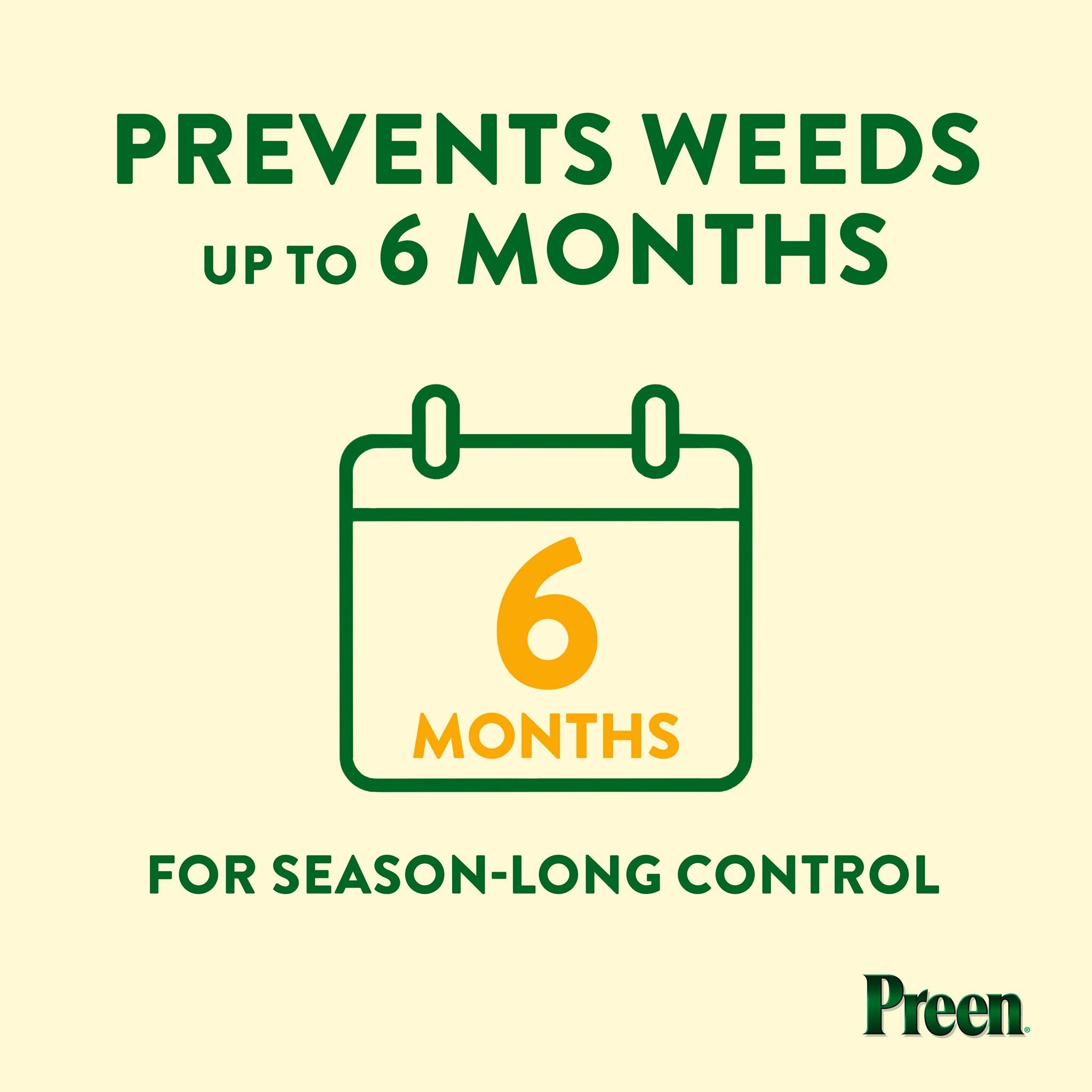 Preen Extended Control Weed Preventer prevents weeds up to 6 months for season-long control