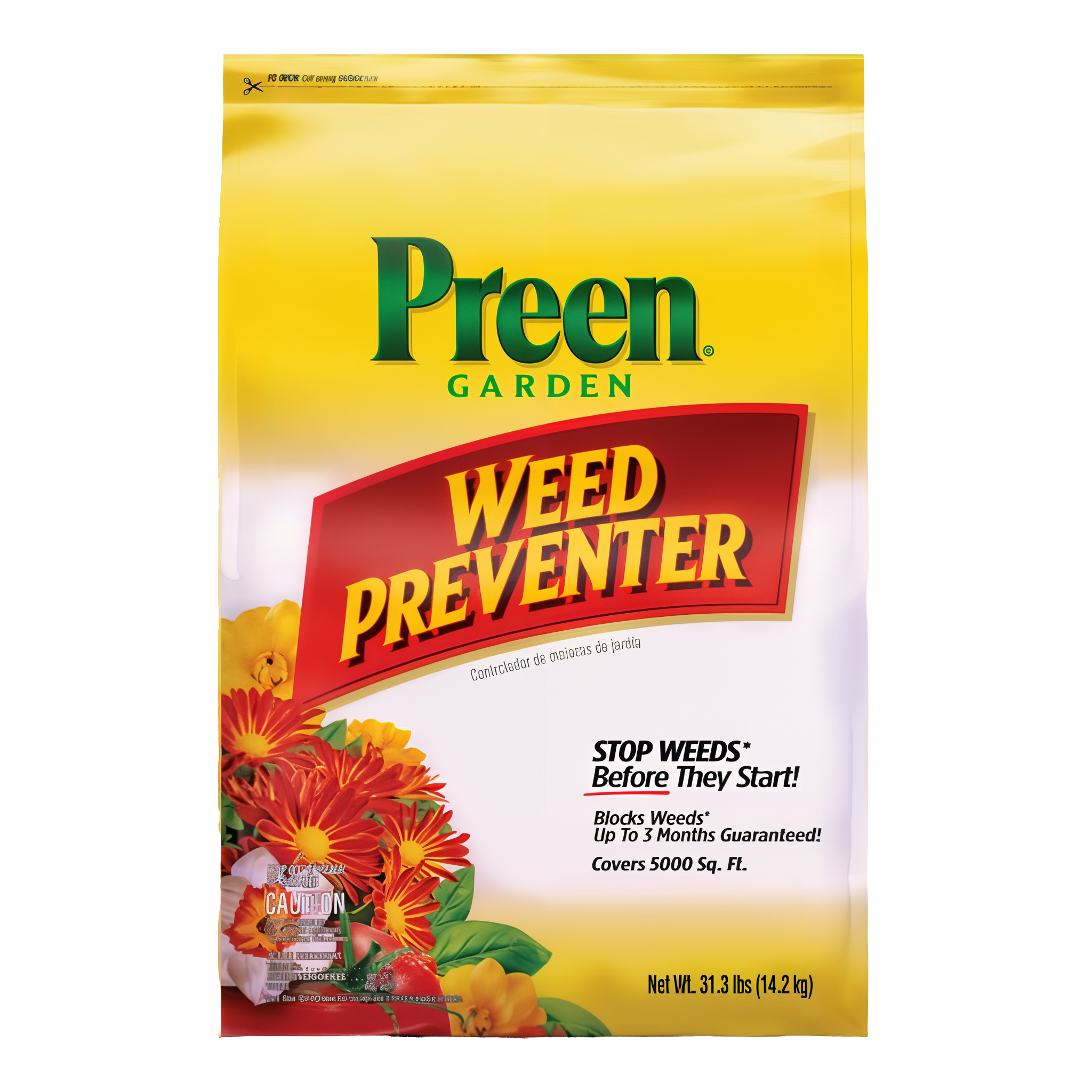 Preen Garden Weed Preventer in a 31.3 lb container