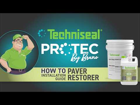 Techniseal how-to-paver video showing hardscape cleaning and restoration steps
