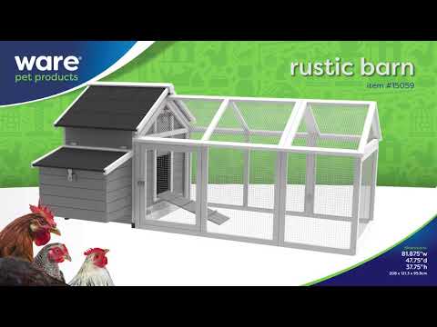 Ware Rustic Barn Chicken Coop product video