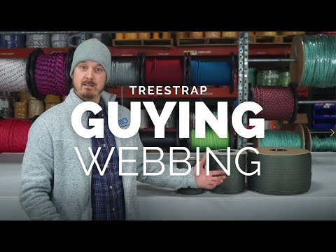 Treestrap webbing demonstration video showing the green garden tie in use