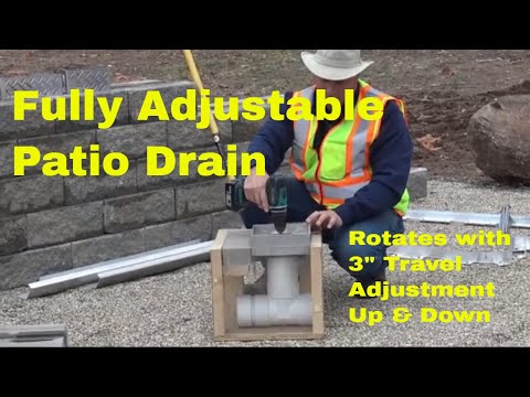 Pave Tool Quick-E-Adjustable Patio Drain Plastic -- video
