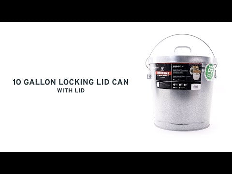 Behrens 10 Gallon Galvanized Steel Can with Locking Lid -- video