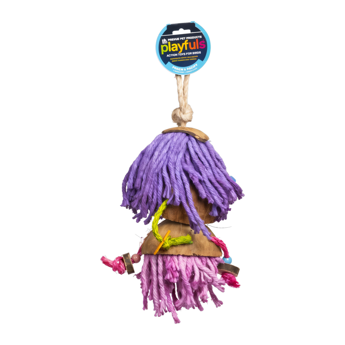 Car Wash bird toy with Playfuls action toys hang tag