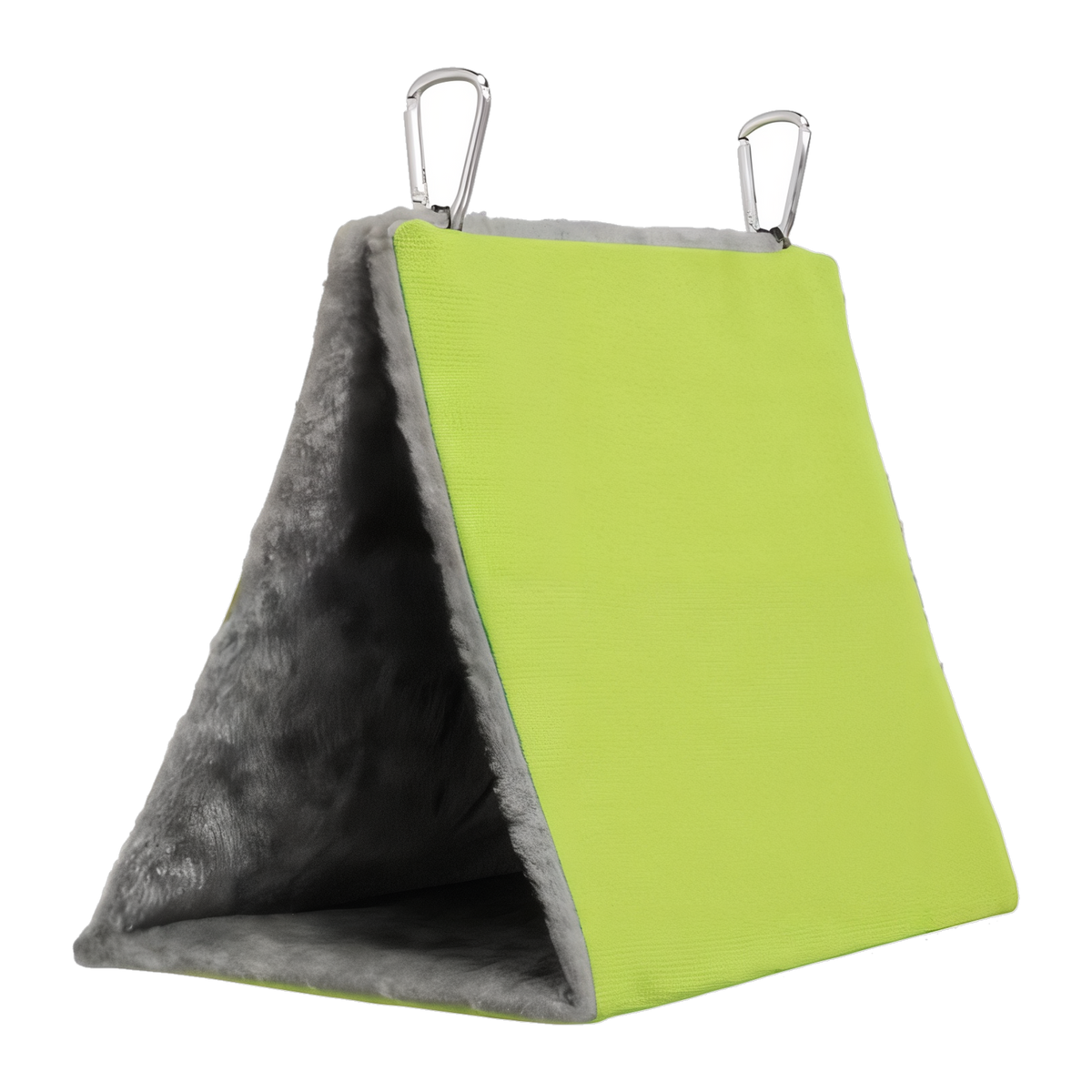 Medium Prevue Snuggle Hut in green with gray fleece lining