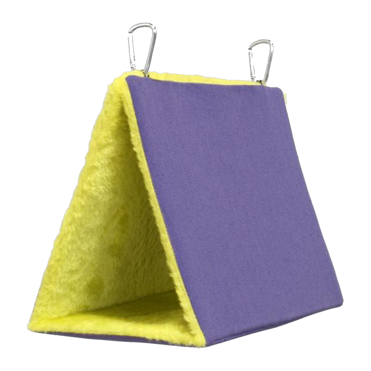 Medium Prevue Snuggle Hut in purple with yellow fleece lining