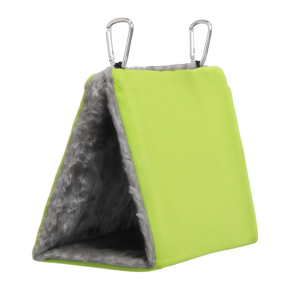 Small Prevue Snuggle Hut in green with gray fleece lining