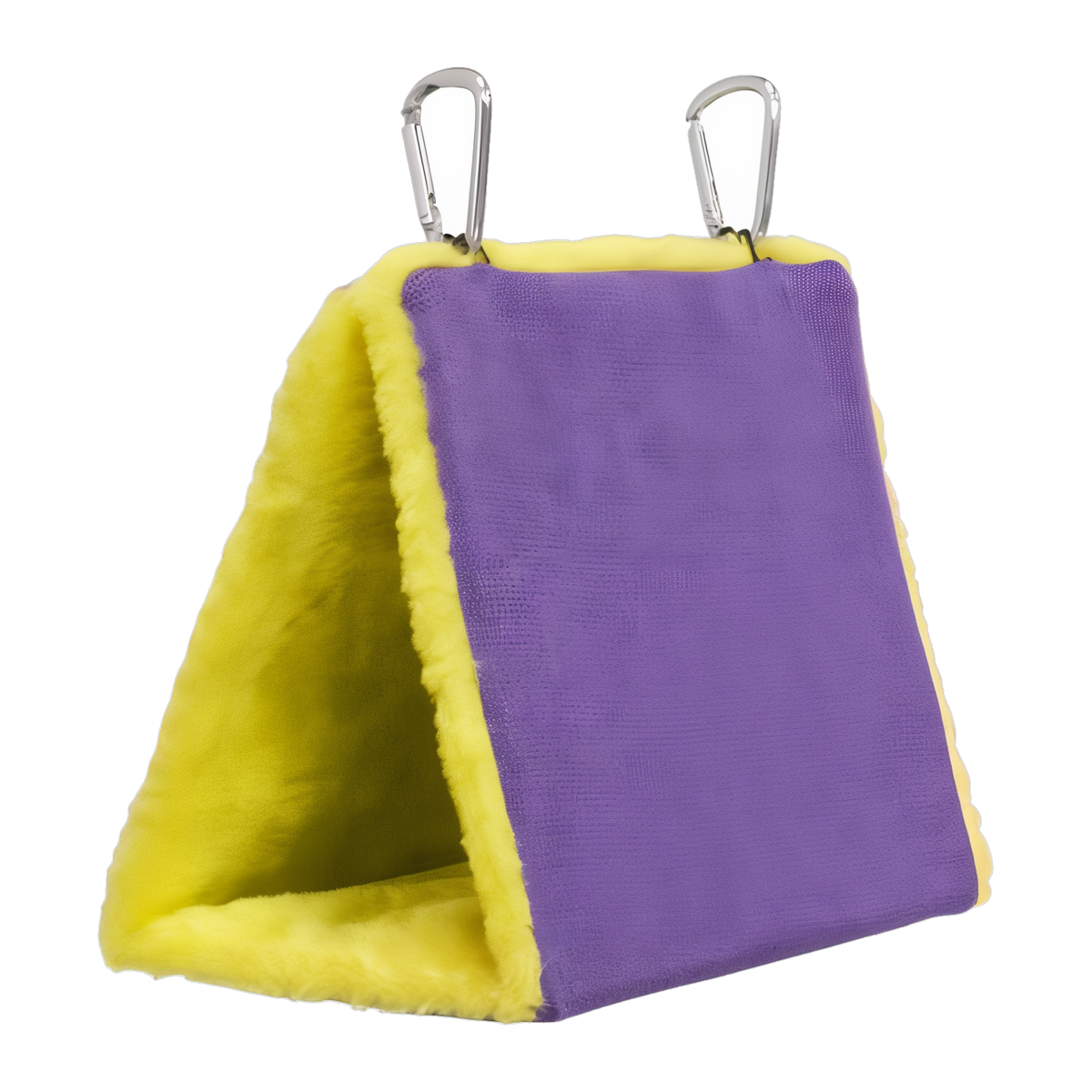 Small Prevue Snuggle Hut in purple with yellow fleece lining