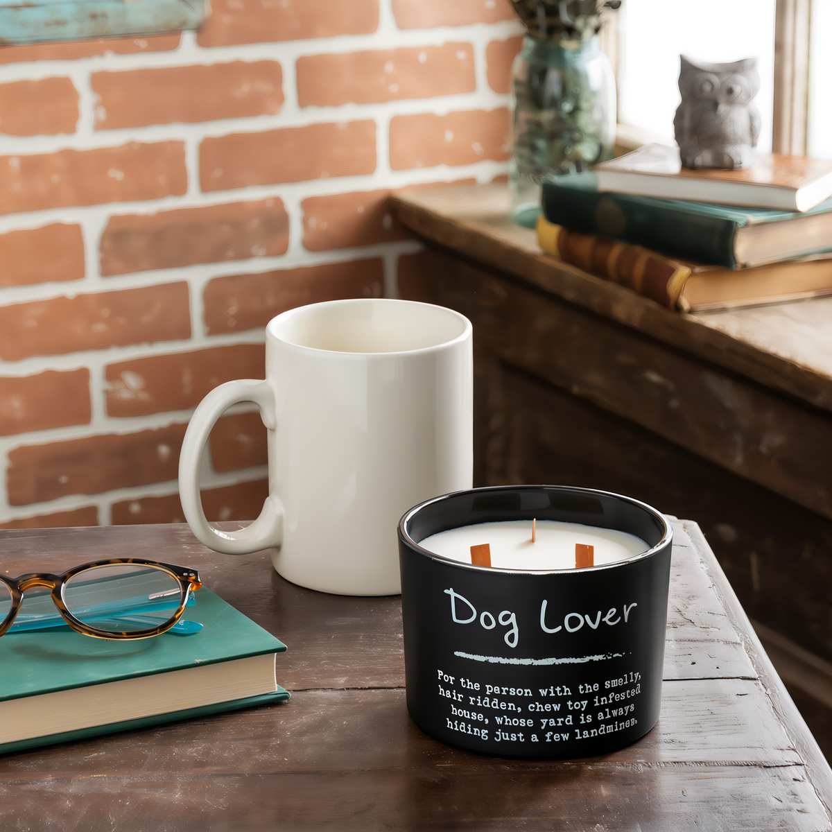 Primitives by Kathy Dog Lover Poetry Candle -- lifestyle