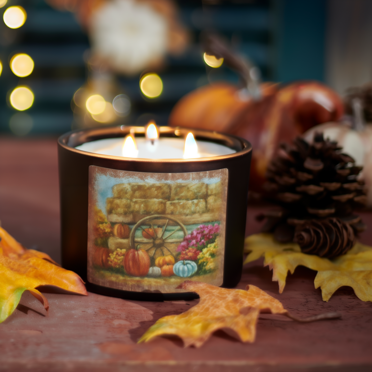 Primitives By Kathy Fall Farm Candle -- lifestyle