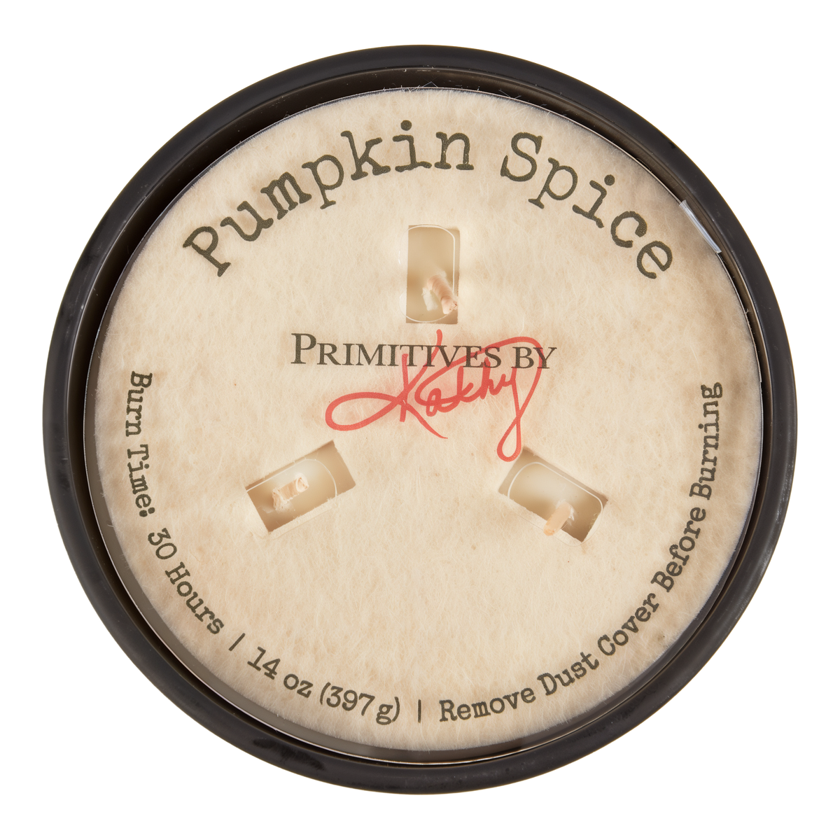 Primitives By Kathy Fall Tractor Candle -- detail