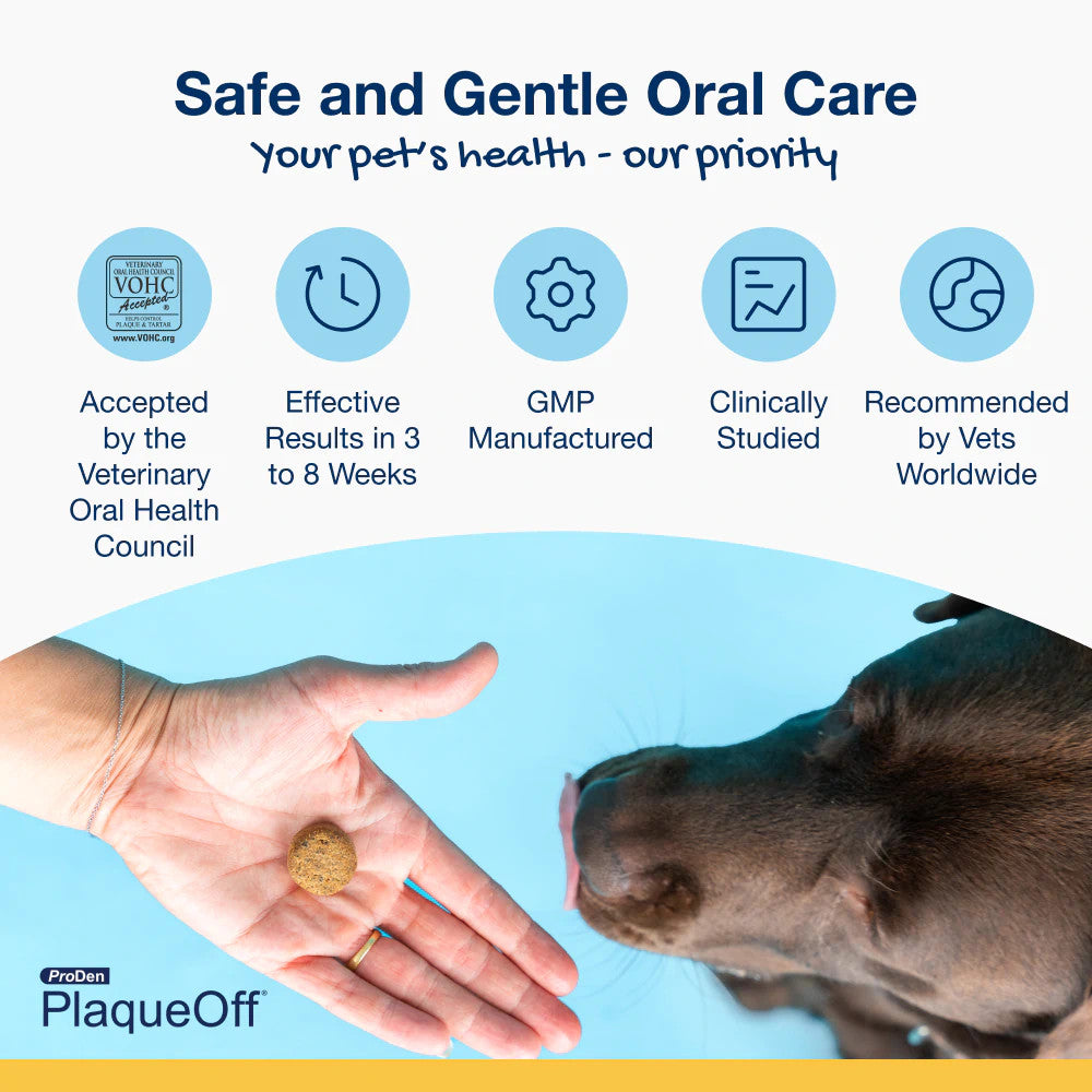 Safe and gentle oral care accepted by the Veterinary Oral Health Council with results in 3 to 8 weeks