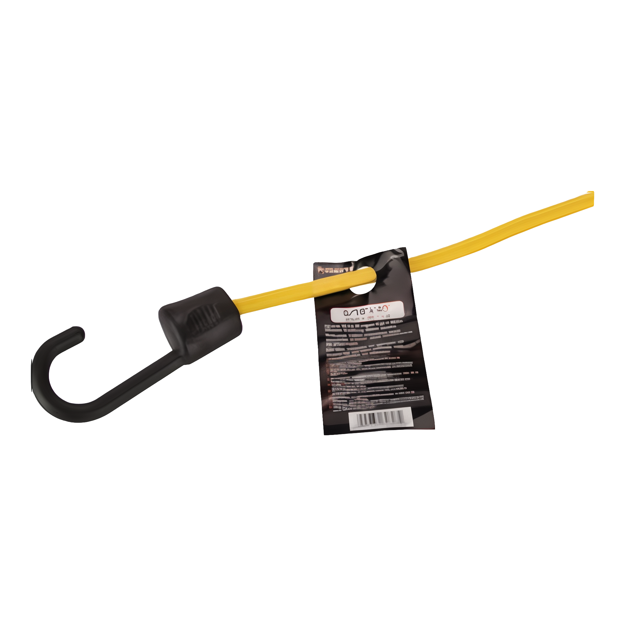 Prosource yellow bungee stretch cord with hook end, 40 inches long.