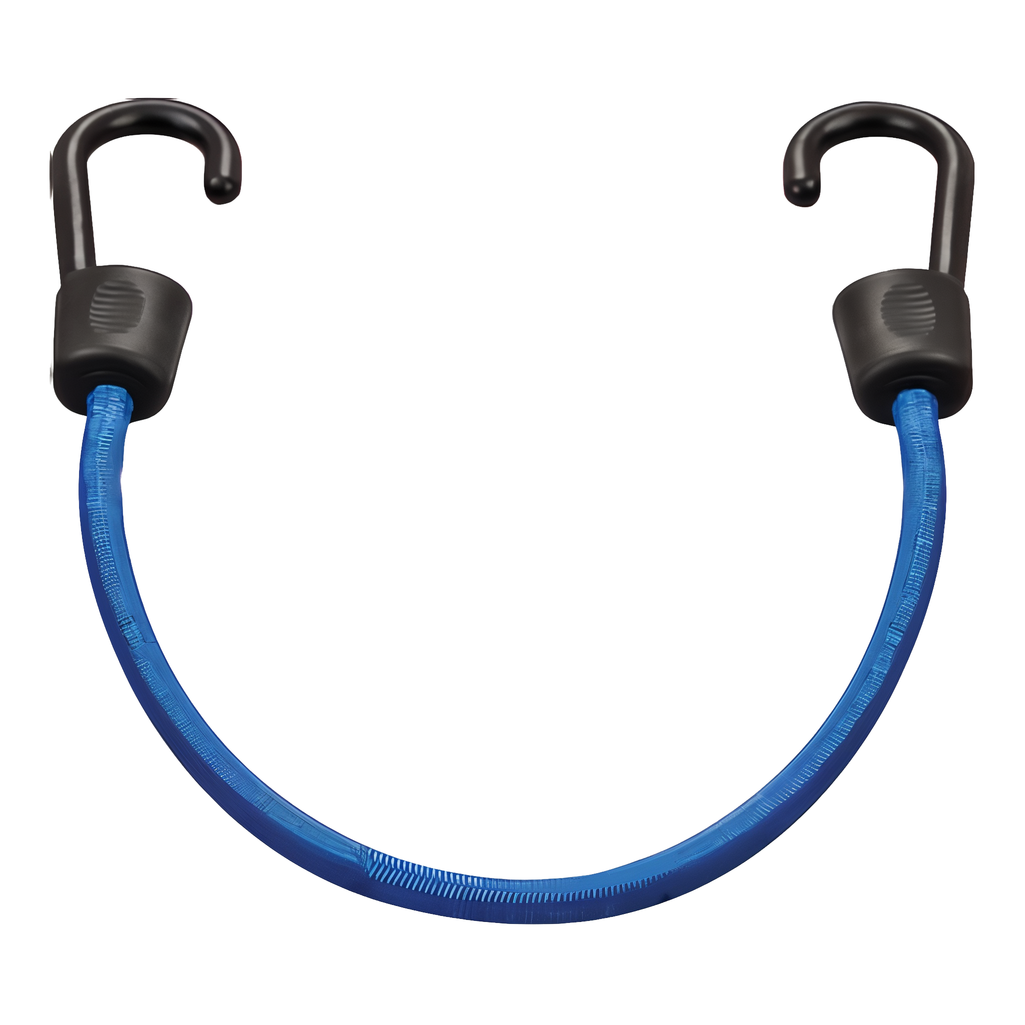 Prosource blue bungee stretch cord with hook end, 18 inches long.