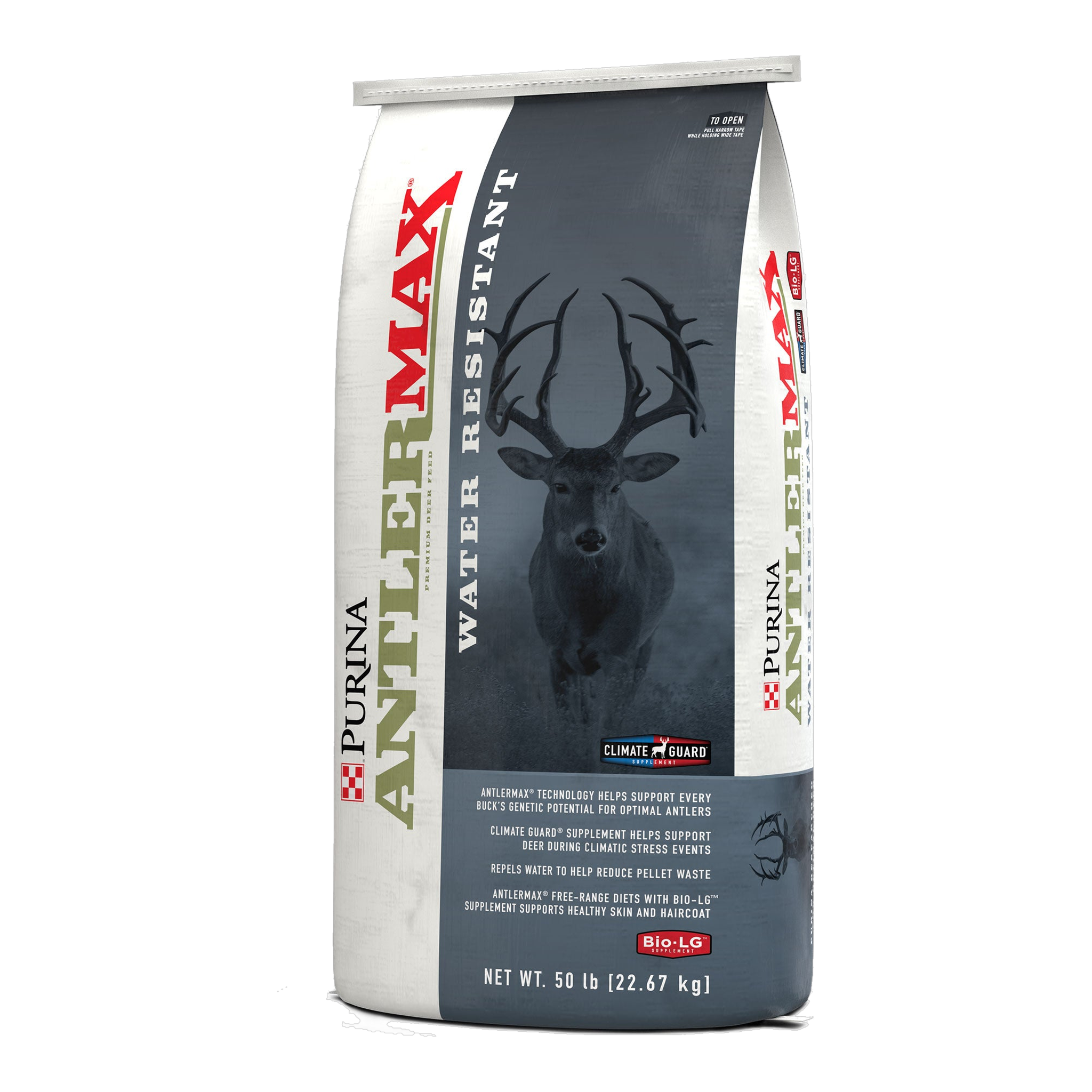 Purina AntlerMax Water Shield Deer 20 bag angled right view